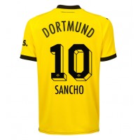 Pánský Fotbalový dres Borussia Dortmund Jadon Sancho #10 2023-24 Domácí Krátký Rukáv